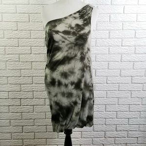 Young Fabulous & Broke One Shoulder Dress L Green